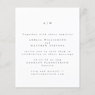 Lámina Invitación a la Moda de monograma Minimalista de p