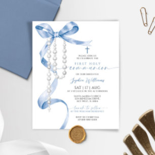 Lámina Invitación a la Primera Comunión de Budget Blue Bo