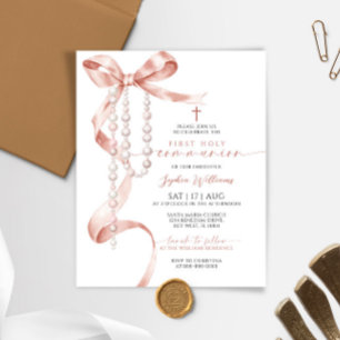 Lámina Invitación a la Primera Comunión de Budget Mocha B