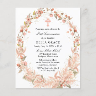 Lámina Invitación a la Primera Comunión de Flor Silvestre