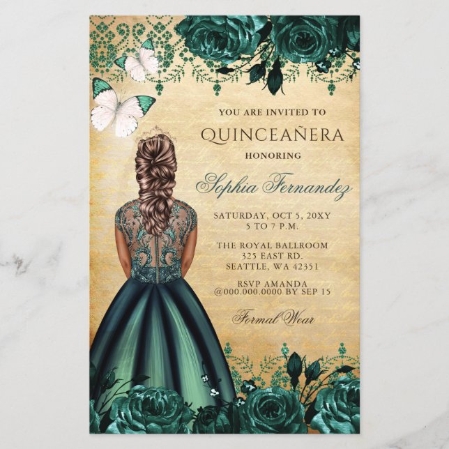 Lámina Invitación a la Princesa Verde Presupuestaria Quin (Anverso)