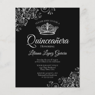 Lámina Invitación a la Quinceañera de la plata y el presu