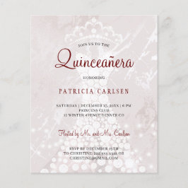 Lámina Invitación a la quinceañera del Rosa de oro modern