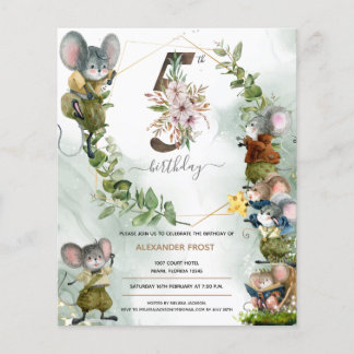Lámina Invitación a la quinta fiesta de cumpleaños de los