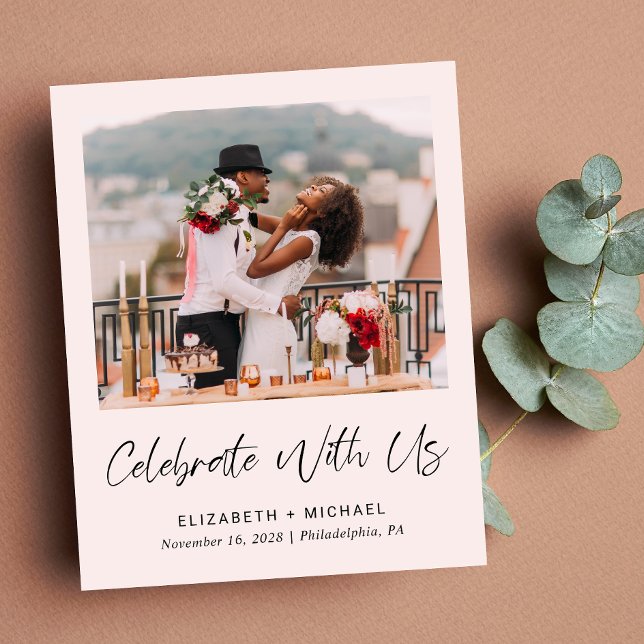 Lámina Invitación a la recepción boda de la celebración r (You said "I do" in an intimate ceremony - now it's time to share your joy with those you hold dear)