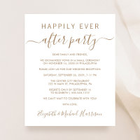Invitación a la recepción con guión de oro de pres