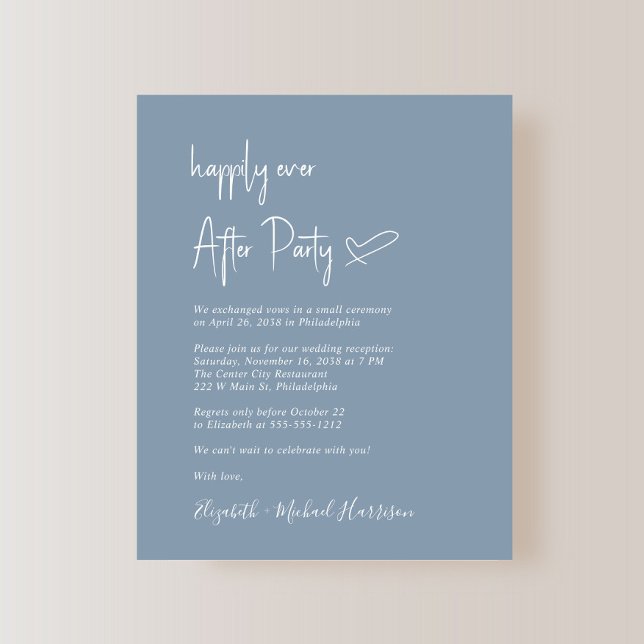 Lámina Invitación a la recepción de boda azul turquesa (Subido por el creador)
