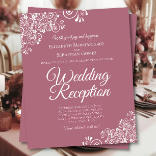 Lámina Invitación a la recepción de boda con Rosa de PRES