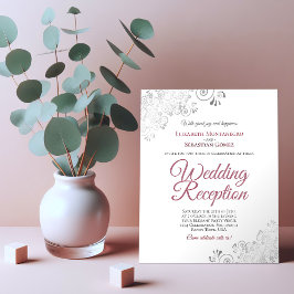 Lámina Invitación a la recepción de boda con Rosa y presu