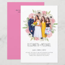 Invitación a la recepción de boda de FOTO de tende