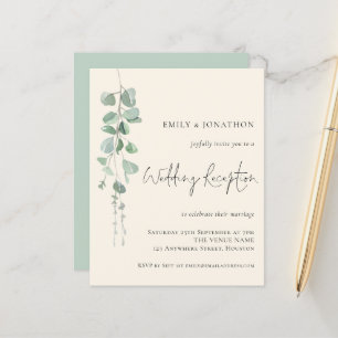 Lámina Invitación a la recepción de boda de marfil de euc