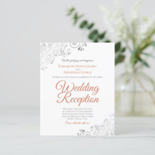 Lámina Invitación a la recepción de boda de Terracota y W