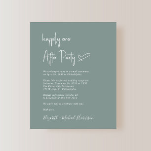 Lámina Invitación a la recepción de Boda Verde por Salto