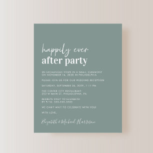 Lámina Invitación a la recepción de Boda Verde por Salto 