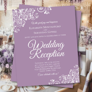 Lámina Invitación a la recepción de bodas blancas en Lave