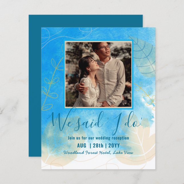 Lámina Invitación A La Recepción De Bodas Presupuestarias (Anverso / Reverso)