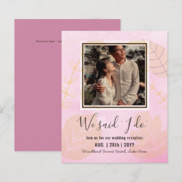 Lámina Invitación A La Recepción De Bodas Presupuestarias