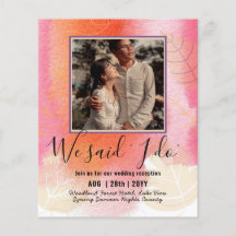 Invitación A La Recepción De Bodas Presupuestarias