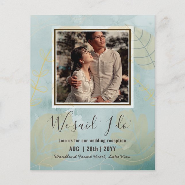 Lámina Invitación A La Recepción De Bodas Presupuestarias (Anverso)