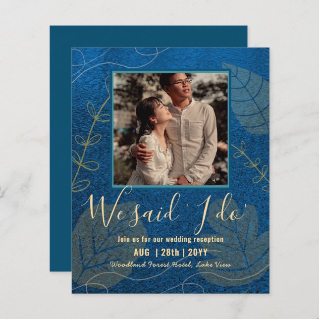 Lámina Invitación A La Recepción De Bodas Presupuestarias (Anverso / Reverso)