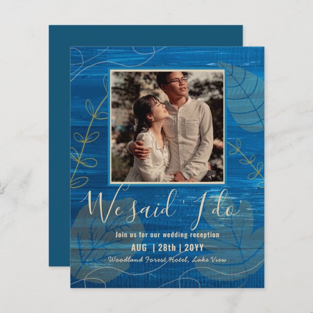 Lámina Invitación A La Recepción De Bodas Presupuestarias (Anverso / Reverso)