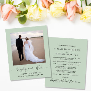 Lámina Invitación a la recepción de la boda de la foto de
