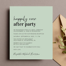 Invitación a la recepción de la boda de la foto de