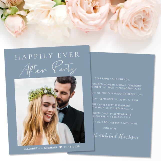 Lámina Invitación a la recepción de la moderna foto de la (Your love story deserves a grand celebration!)