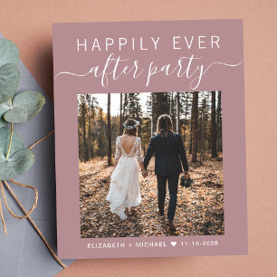 Lámina Invitación a la recepción de Rosa boda Photo Dusty