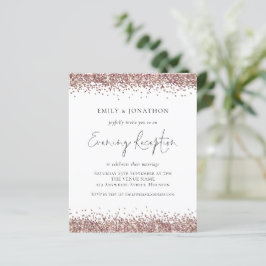 Lámina Invitación a la recepción de Rosa Gold Purpurina