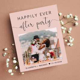 Lámina Invitación a la recepción de Rubor Pink Photo Wedd