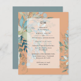 Lámina Invitación a la recepción del Boda Dusty Peach Sag