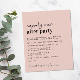 Lámina Invitación a la recepción sencilla de Rubor Weddin