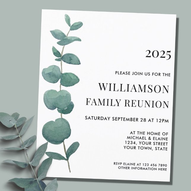 Lámina Invitación a la Reunión de la Familia Eucalyptus (Subido por el creador)