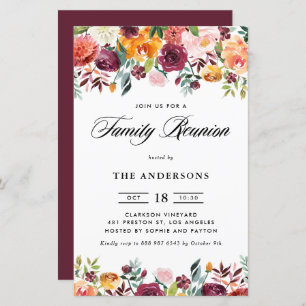 Lámina Invitación a la Reunión Familiar Garland en Blooms