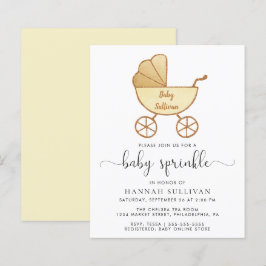 Lámina Invitación a la rociada de bebé de transporte amar