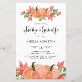 Lámina Invitación a la rociada de la piel de calabaza acu