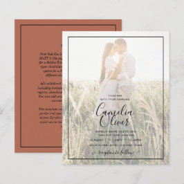 Lámina Invitación a la superposición de fotos del Boda de