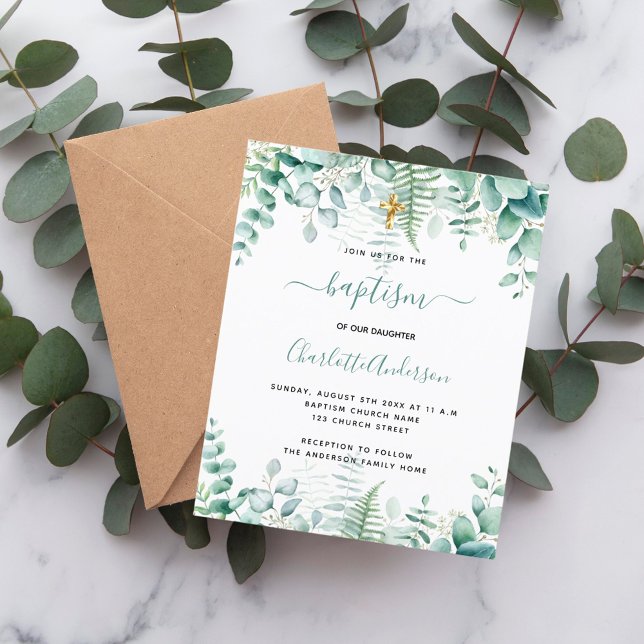 Lámina Invitación a la vegetación del eucalipto de bautis (Subido por el creador)