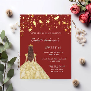 Lámina Invitación a las estrellas del vestido dorado dulc