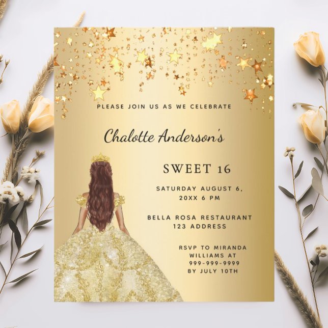 Lámina Invitación a las estrellas del vestido dorado Swee (Subido por el creador)