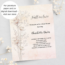 Lámina Invitación a las flores silvestres de la crema de 