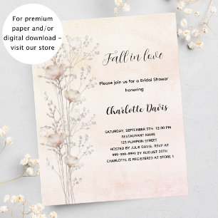 Lámina Invitación a las flores silvestres de la crema de