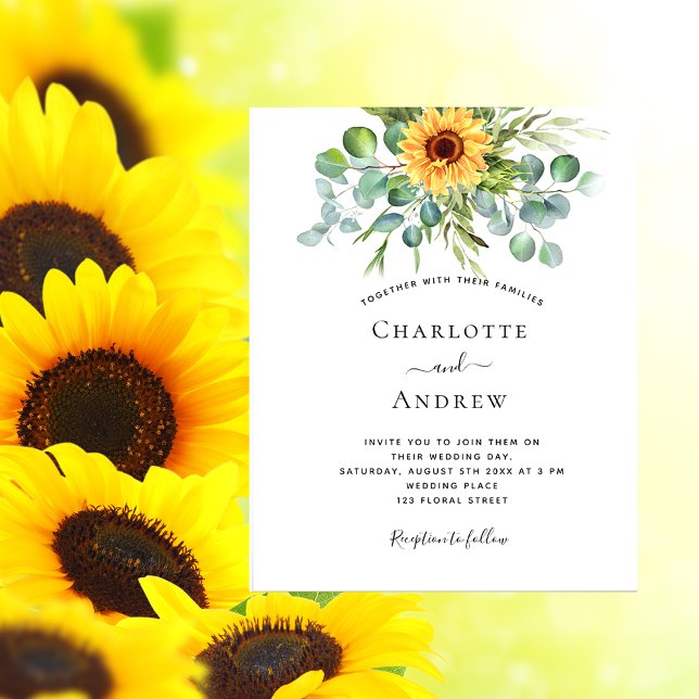 Lámina Invitación a los bodas presupuestarios girasoles e (Subido por el creador)