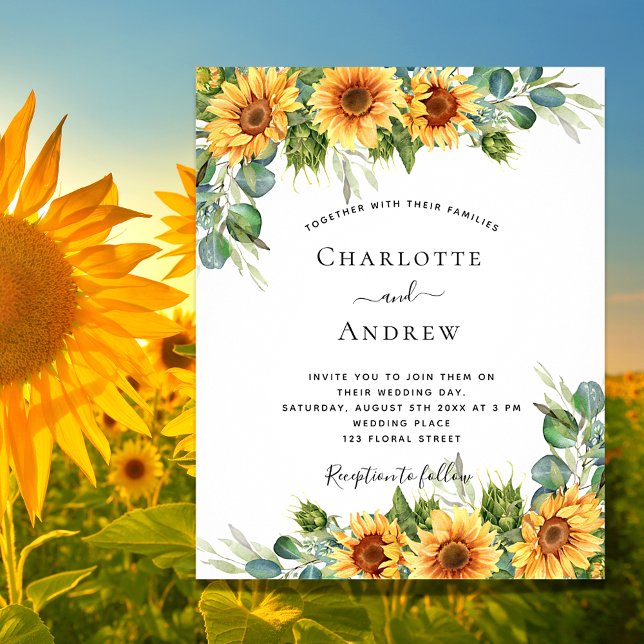 Lámina Invitación a los bodas presupuestarios girasoles e (Subido por el creador)
