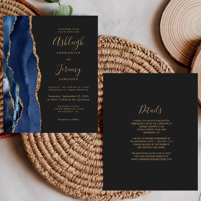 Lámina Invitación a los detalles del Boda Oscuro de Oro A (Subido por el creador)
