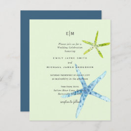 Lámina Invitación a matrimonio Blue Lime Beachy Life