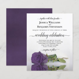 Lámina Invitación a matrimonio con Rosa de Ametist