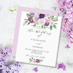 Lámina Invitación a matrimonio de bajo presupuesto de acu
