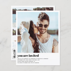 Lámina Invitación a matrimonio de código QR con foto mode